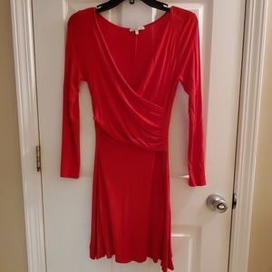 Red long sleeve dress